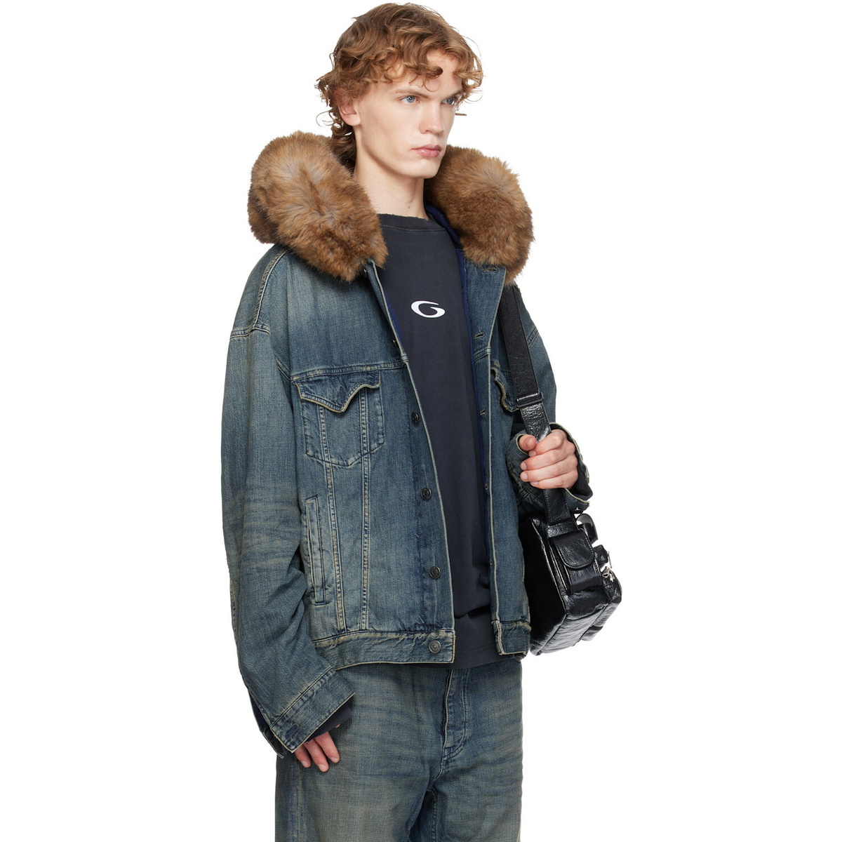 Balenciaga Blue Boxy Denim Jacket