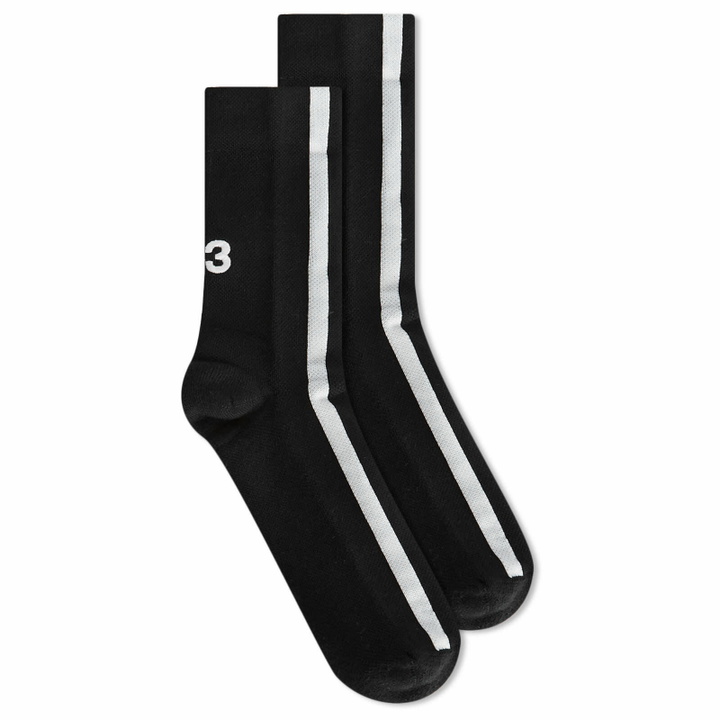 Photo: Y-3 Men's 3-Stripe Socks in Black