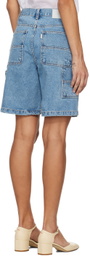 Dunst Blue Contrast Denim Shorts