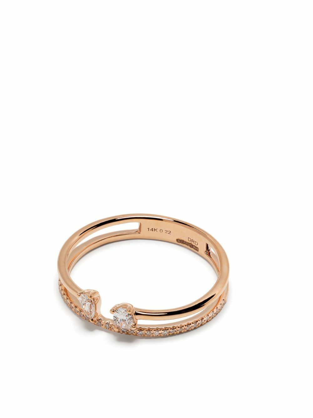 Dana Rebecca Designs 14K Rose Gold Alexa Jordyn Double Row Diamond Ring ...