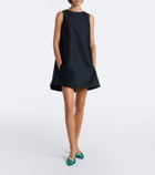 Balenciaga BB belted wool and silk minidress