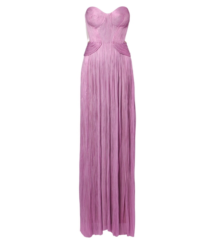 Photo: Maria Lucia Hohan Kamina metallic silk corset gown