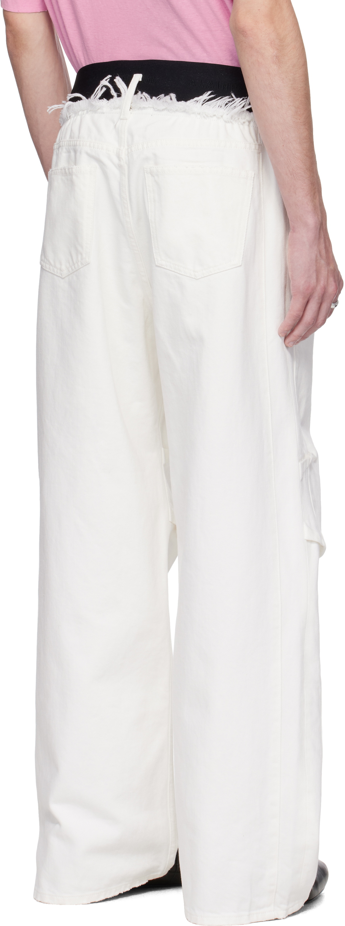 ALAINPAUL White Knee Jeans