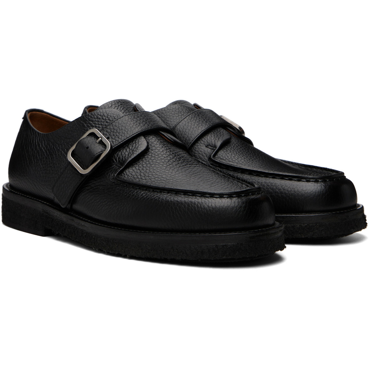 Marsèll Black Moccar Leather Loafers