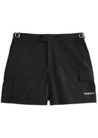 Represent Logo Cotton-blend Swim Shorts Black