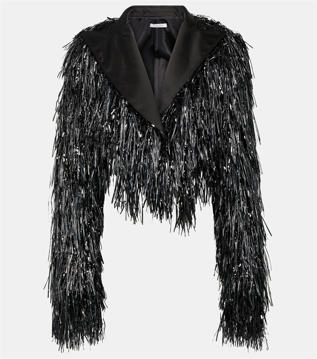 LaQuan Smith Tinsel cropped jacket