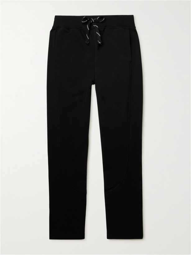 Photo: ERMENEGILDO ZEGNA - Tapered Cotton-Blend Jersey Sweatpants - Black
