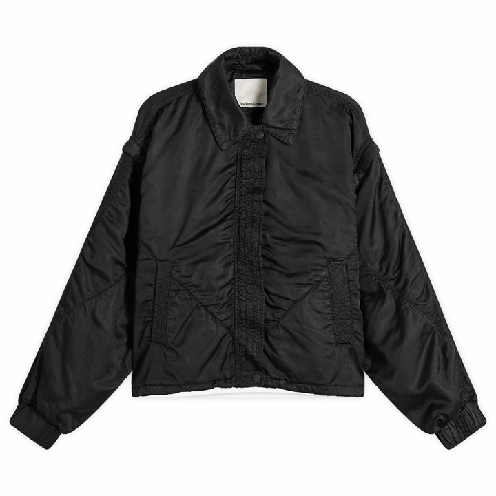 Photo: YMC Women's Heath Bomber Satin Jacket in Black