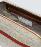 Brunello Cucinelli Leather-trimmed toiletry bag