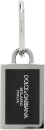 Dolce&Gabbana Gunmetal Logo Plaque Single Earring