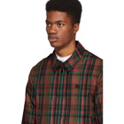 Burberry Red and Green Fleece Lined Check Hinckley Jacket