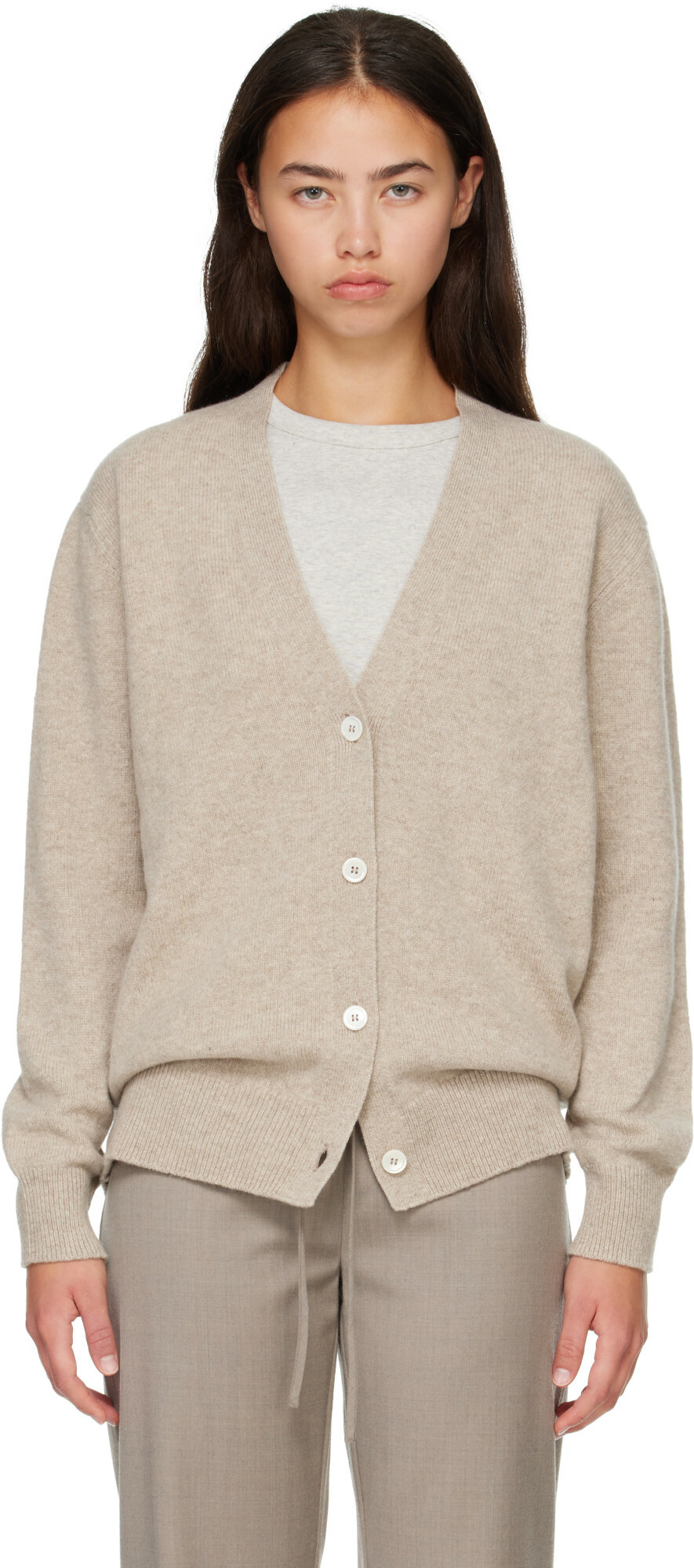 &Daughter Beige Ava Cardigan