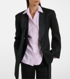 The Attico Diana oversized checked cotton shirt