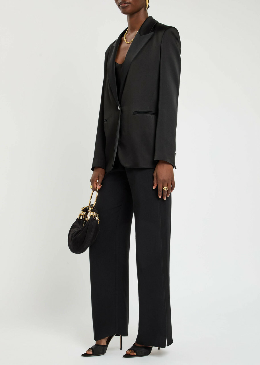 Forte_forte Crepe Trousers Black