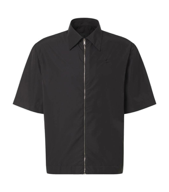 Photo: Givenchy 4G zip-up bowling shirt