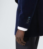 Brunello Cucinelli Pinstripe cotton velvet tuxedo jacket