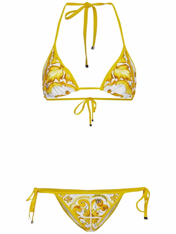 Photo: DOLCE & GABBANA Maiolica Printed Bikini Set