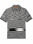 Missoni - Slim-Fit Space-Dyed Cotton-Jersey Polo Shirt - Black