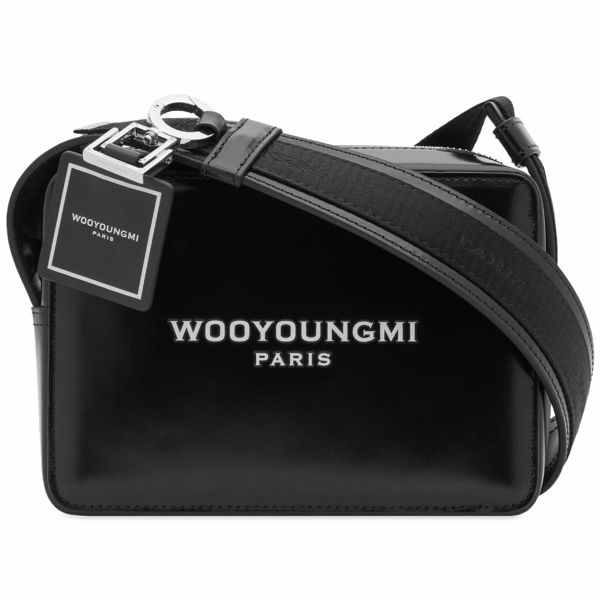 Wooyoungmi Men's Leather Cross Body Bag in Black Wooyoungmi