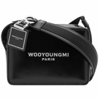 Wooyoungmi Men's Leather Cross Body Bag in Black