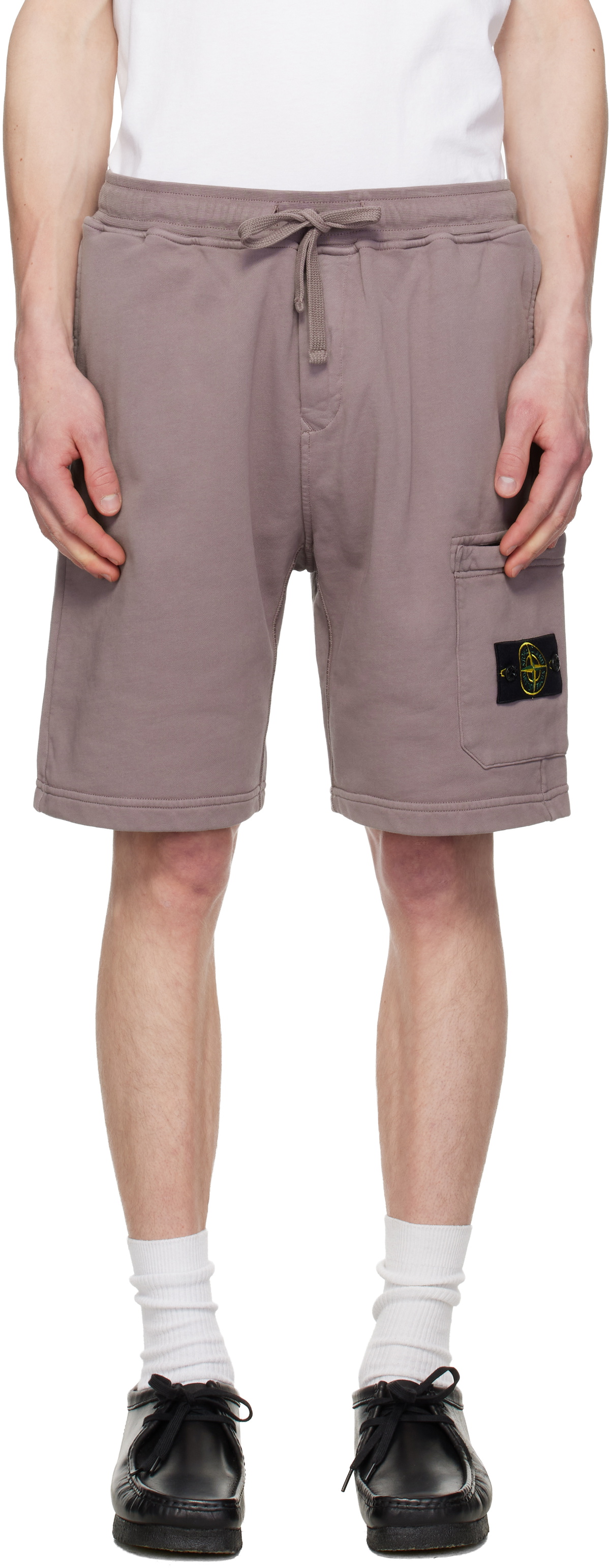 Stone Island Black Ghost Ventile Cargo Shorts Stone Island