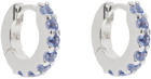 Hatton Labs Silver & Blue Eternity Hoop Earrings