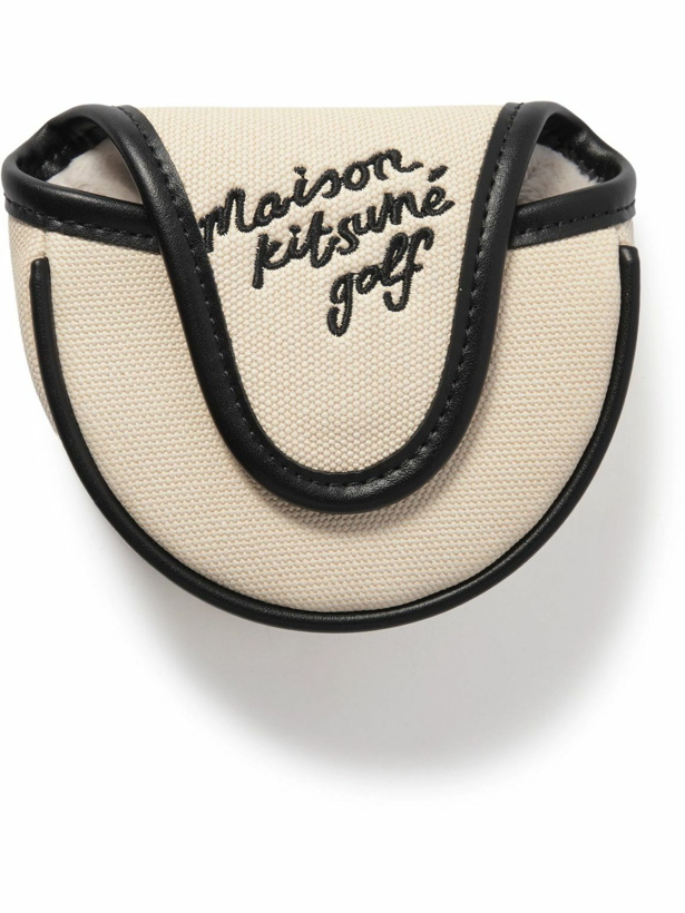 Photo: Maison Kitsuné - Logo-Embroidered Faux Leather-Trimmed Canvas Mallet Cover