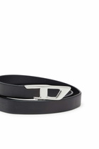 Diesel 2 cm leather belt with metal D buckle - Belts Womens in Black