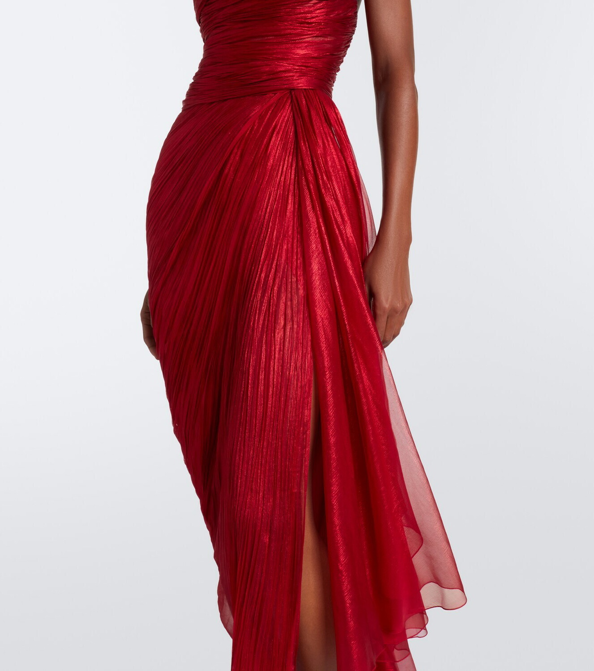 Maria Lucia Hohan Heidi pleated silk bustier gown