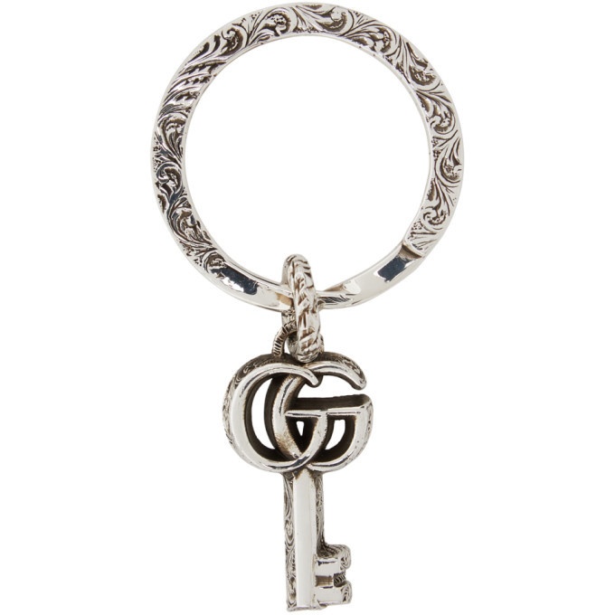 Gucci Silver G Keychain
