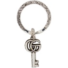 Gucci Silver Double G Keychain