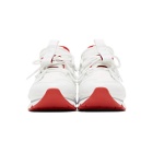 Christian Louboutin White and Red Runner Flat Sneakers