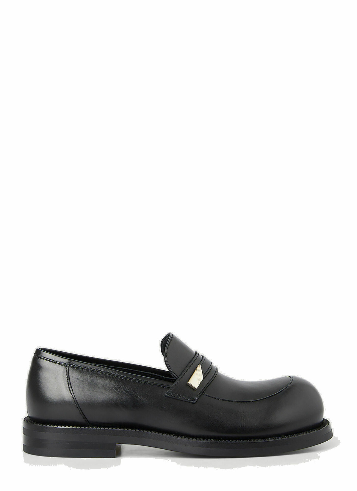 Photo: Bulb Toe Loafers in Black