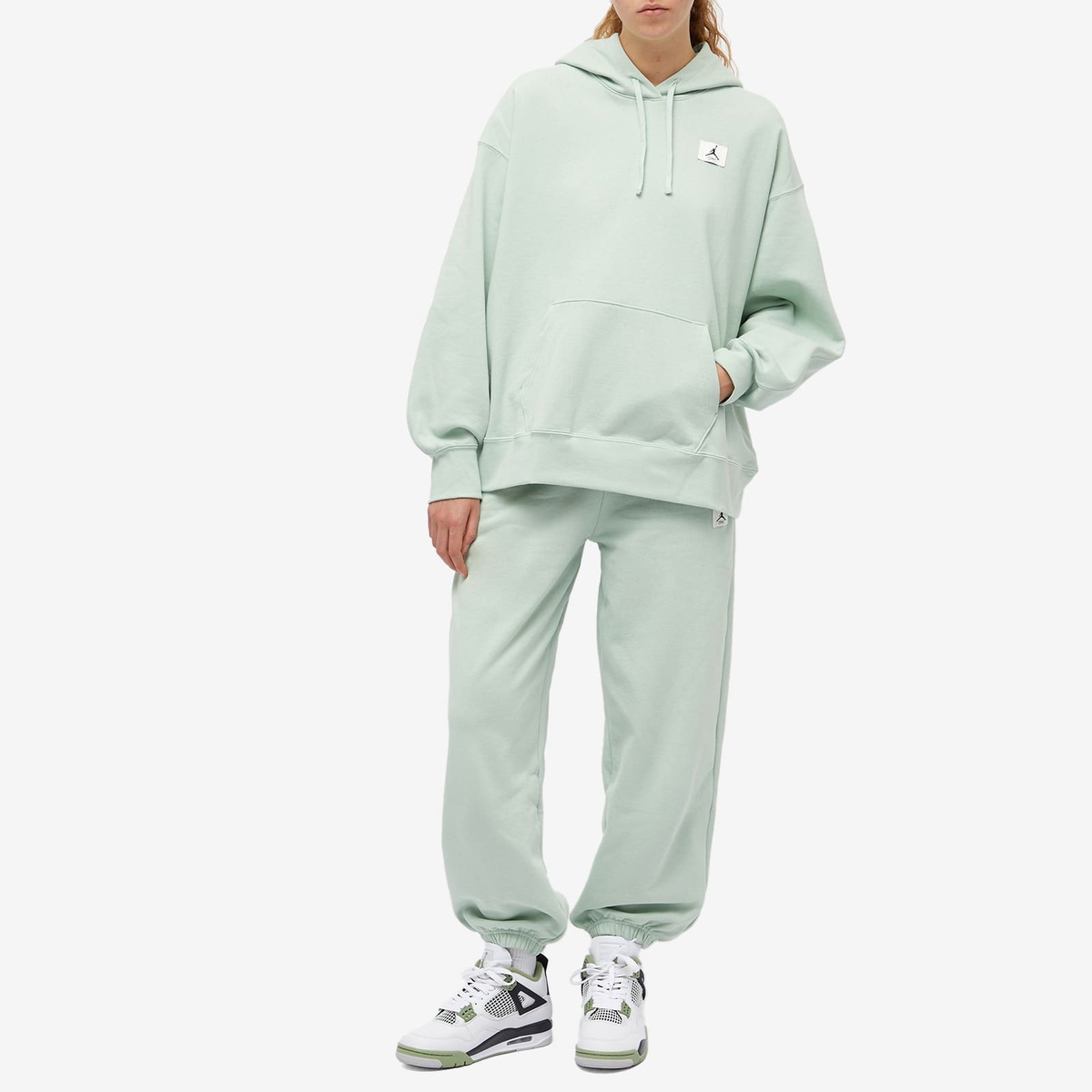 Air Jordan Women s Flt Fleece Hoodie W in Pistachio Frost Nike