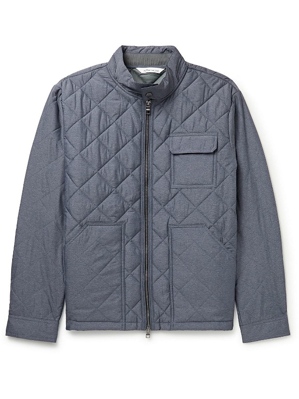 Photo: Peter Millar - Norfolk Quilted Shell Bomber Jacket - Blue