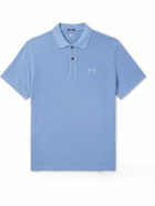 C.P. Company - Slim-Fit Logo-Embroidered Cotton-Piqué Polo Shirt - Blue