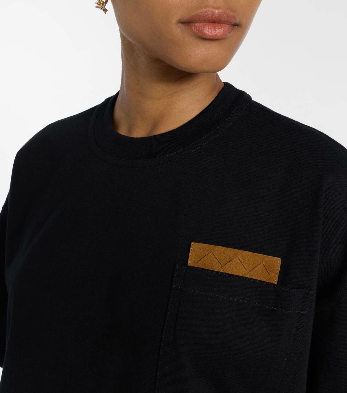 Bottega Veneta Cropped cotton jersey T-shirt