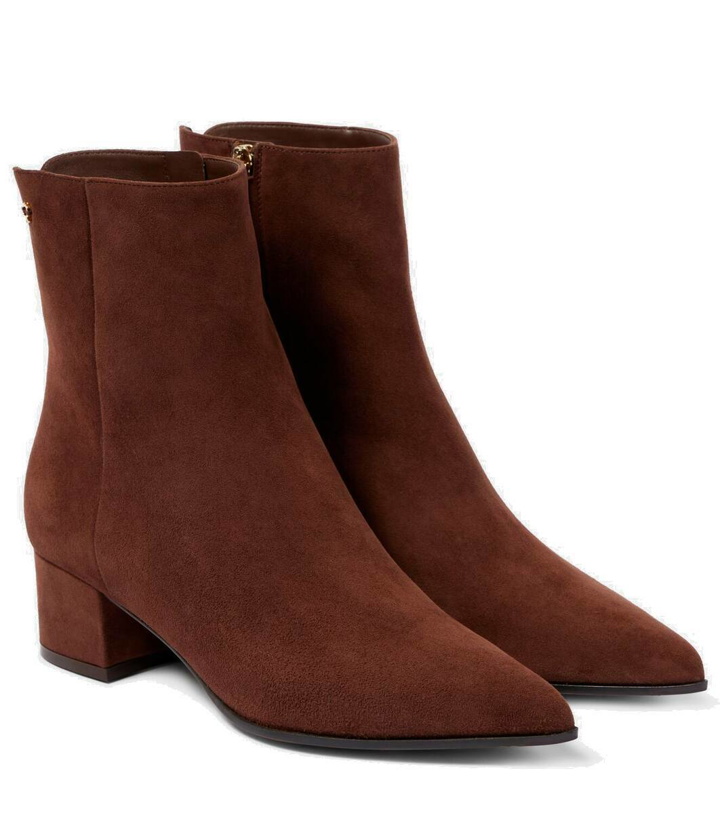 Photo: Gianvito Rossi Lyell 45 suede ankle boots