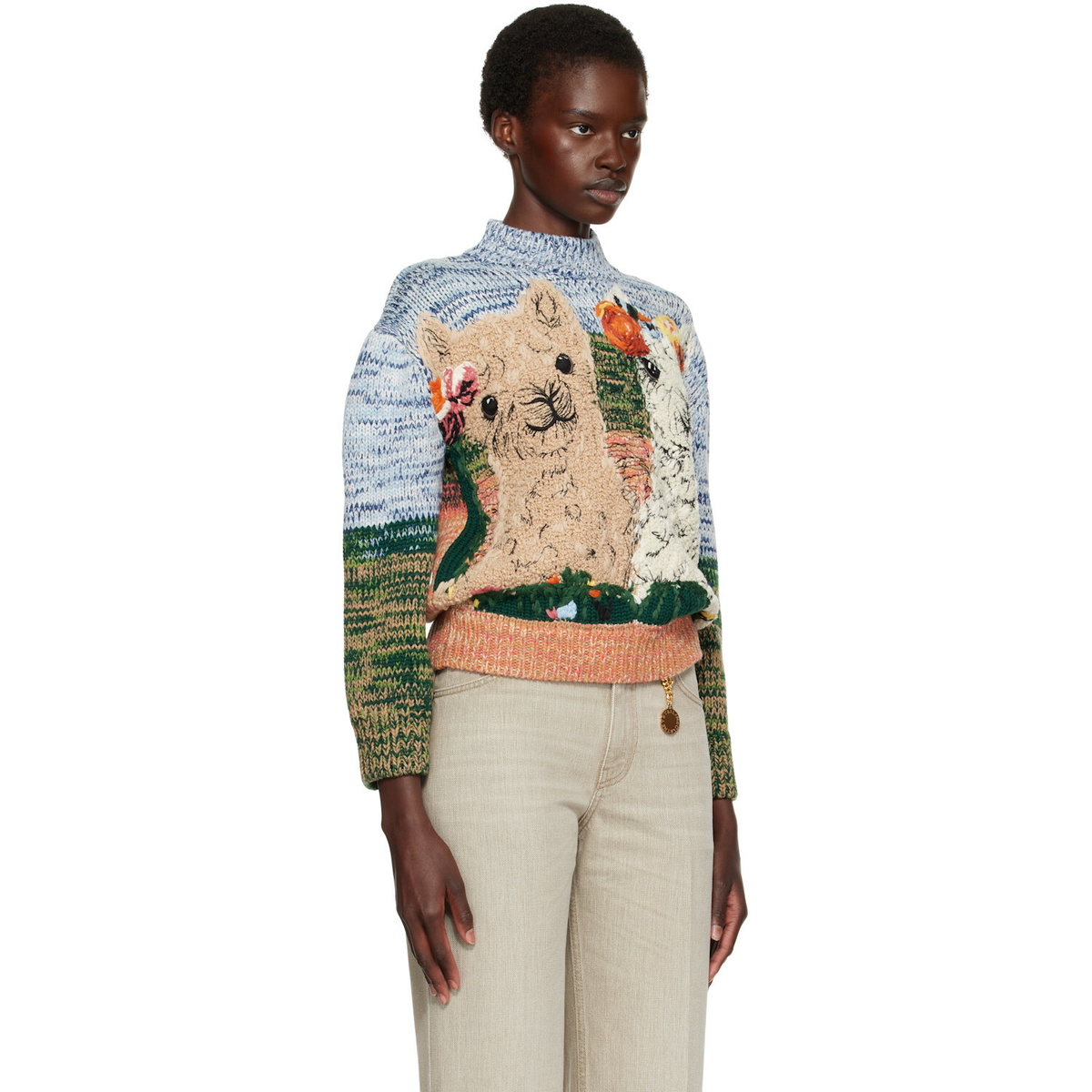 Stella McCartney Multicolor Alpaca Jacquard Knit Sweater