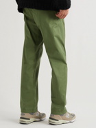 Stone Island - Straight-Leg Garment-Dyed Stretch-Cotton Gabardine Chinos - Green