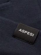 Aspesi - Cotton-Blend Jersey Zip-Up Sweatshirt - Blue