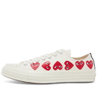 Comme des Garçons Play x Converse Chuck Taylor Multi Heart 1 Sneakers in Off White