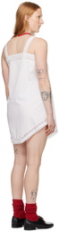 Bode White Convertible Teddy Minidress