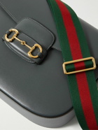 GUCCI - Horsebit-Detailed Cross-Grain Leather Messenger Bag