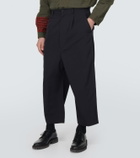 Comme des Garçons Homme High-rise cropped wool pants