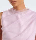 Dorothee Schumacher Layered draped jersey and tulle top