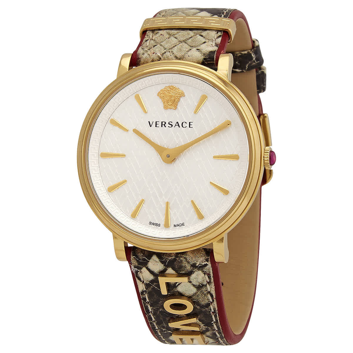 Versace V-Circle White Watch Versace Ladies Watch V-Circle 38mm White Grey – Watches  main image 2