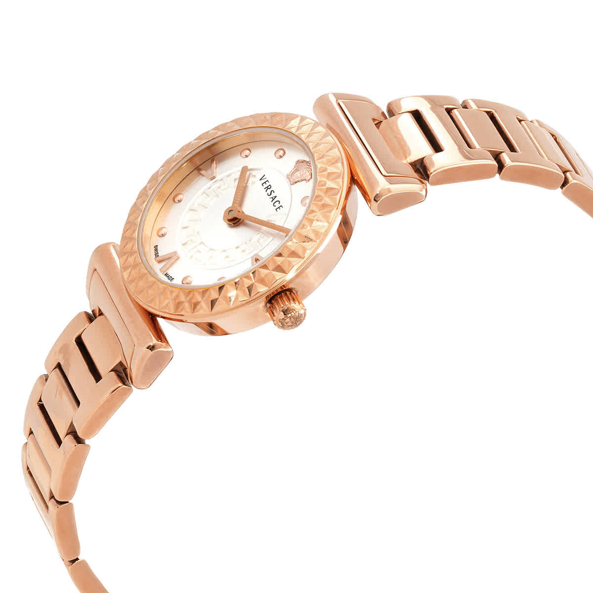 Versace Mini Vanity Quartz Silver Dial Ladies Watch VEAA00618 Versace