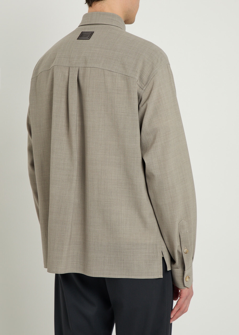 Dolce & Gabbana Wool Shirt Beige
