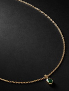 Viltier - Magnetic Gold Emerald Pendant Necklace